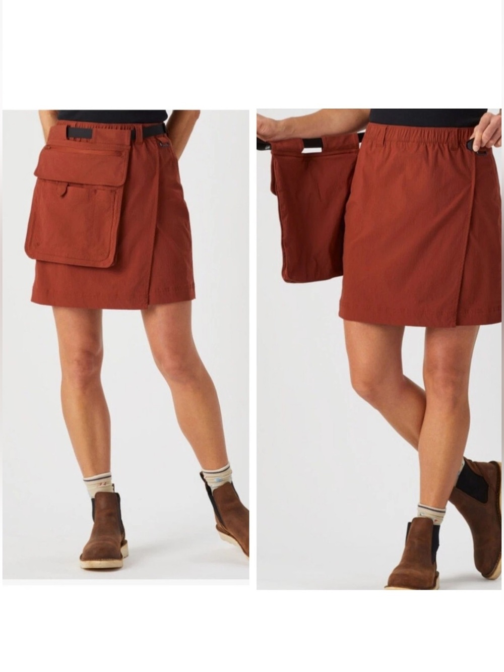 Duluth Trading Women’s Heirloom Gardening Rust Red Skort with Detachable Pouch